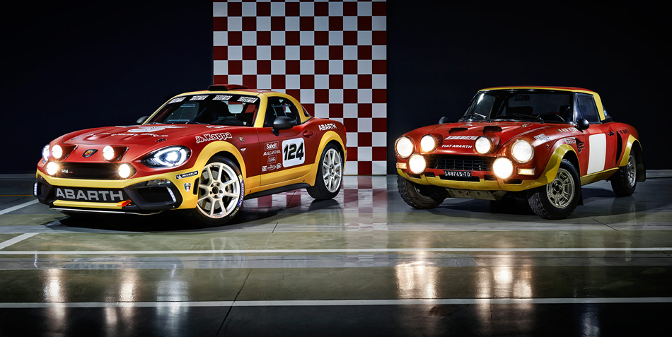 Abarth 124 Rally R-GT '17 y Fiat 124 Abarth Spider Gr. 4 '72
