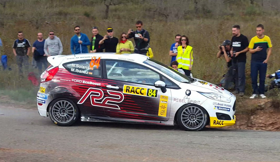 Nil Solans - Miquel Ibáñez, Ford Fiesta R2 1.0T (Foto: Twitter @lluis6)
