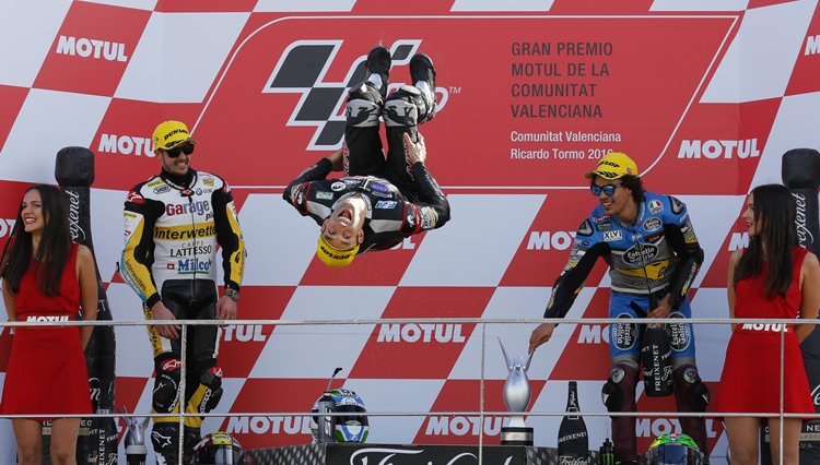 Voltereta de despedida de Moto2 de Zarco