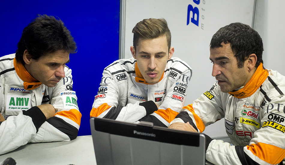 Alex Crivillé, Kristian Kwietniewski y Jordi Gené