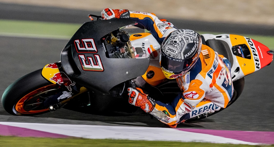 Un total de 5 caídas suma Marc Márquez en este test de Qatar