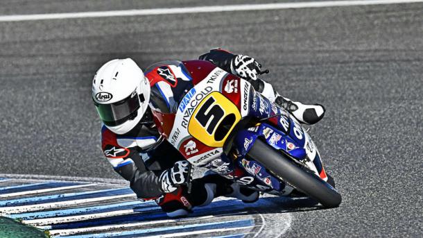 Fenati, con sus nuevos colores en Jerez