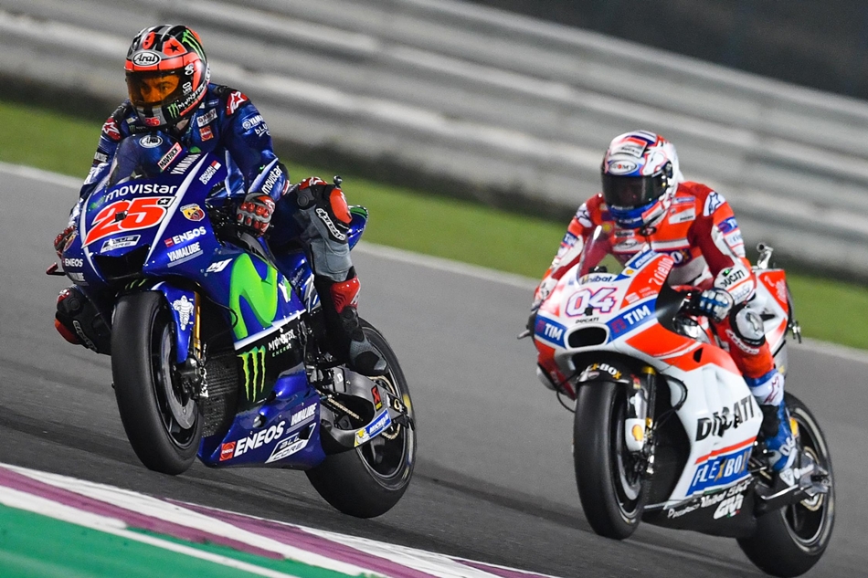 El primer duelo de la temporada lo protagonizaron Maverick Viñales y Andrea Dovizioso