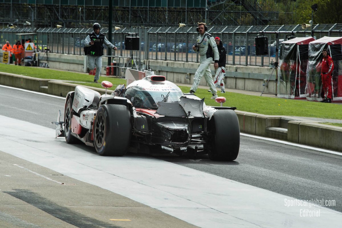Así llegó Pechito López tras el accidente. Foto gentileza Sports Car GLobal