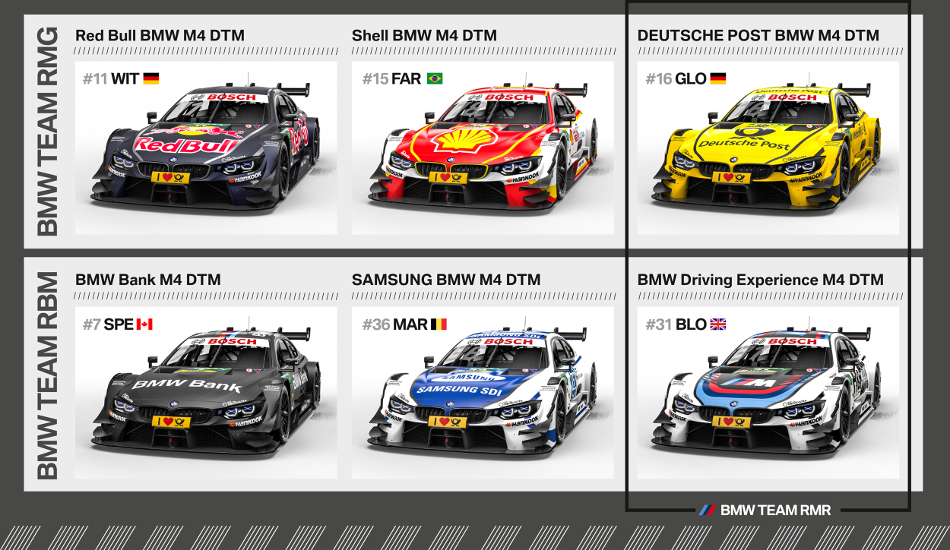 Los 6 BMW M4 DTM