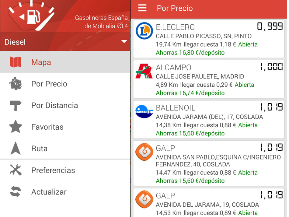 App Gasolineras España