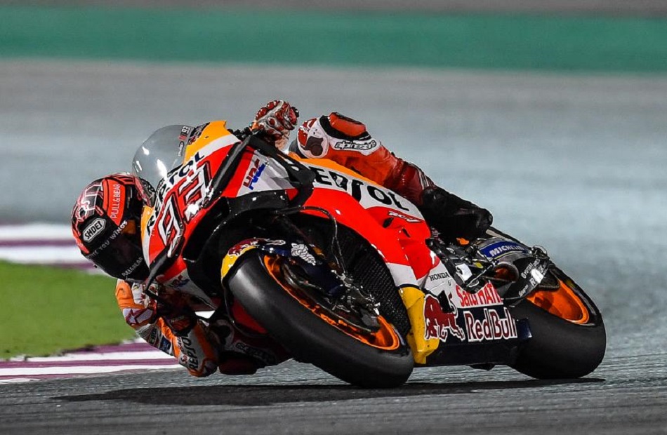 Marc Márquez en los test de Qatar