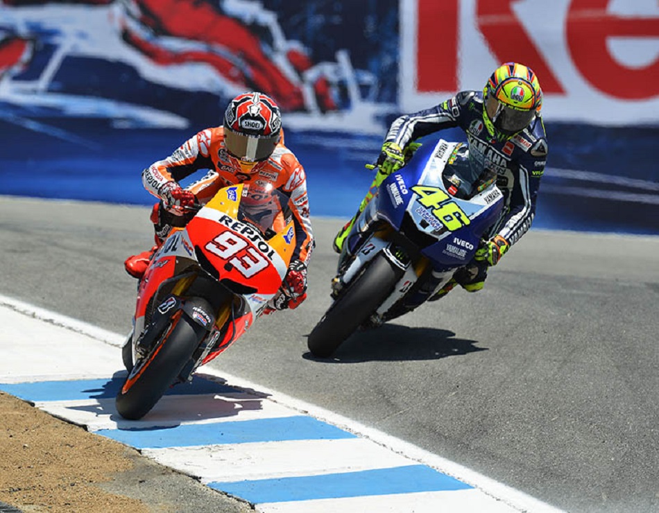 Márquez y Rossi en el sacacorchos