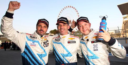 Yvan Muller, Alain Menu y Rob Huff