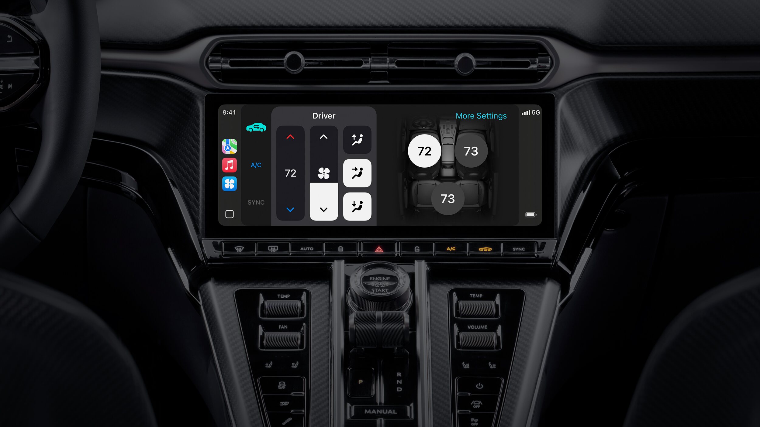 CarPlay Ultra ahora permite controlar todo el coche desde sus controles