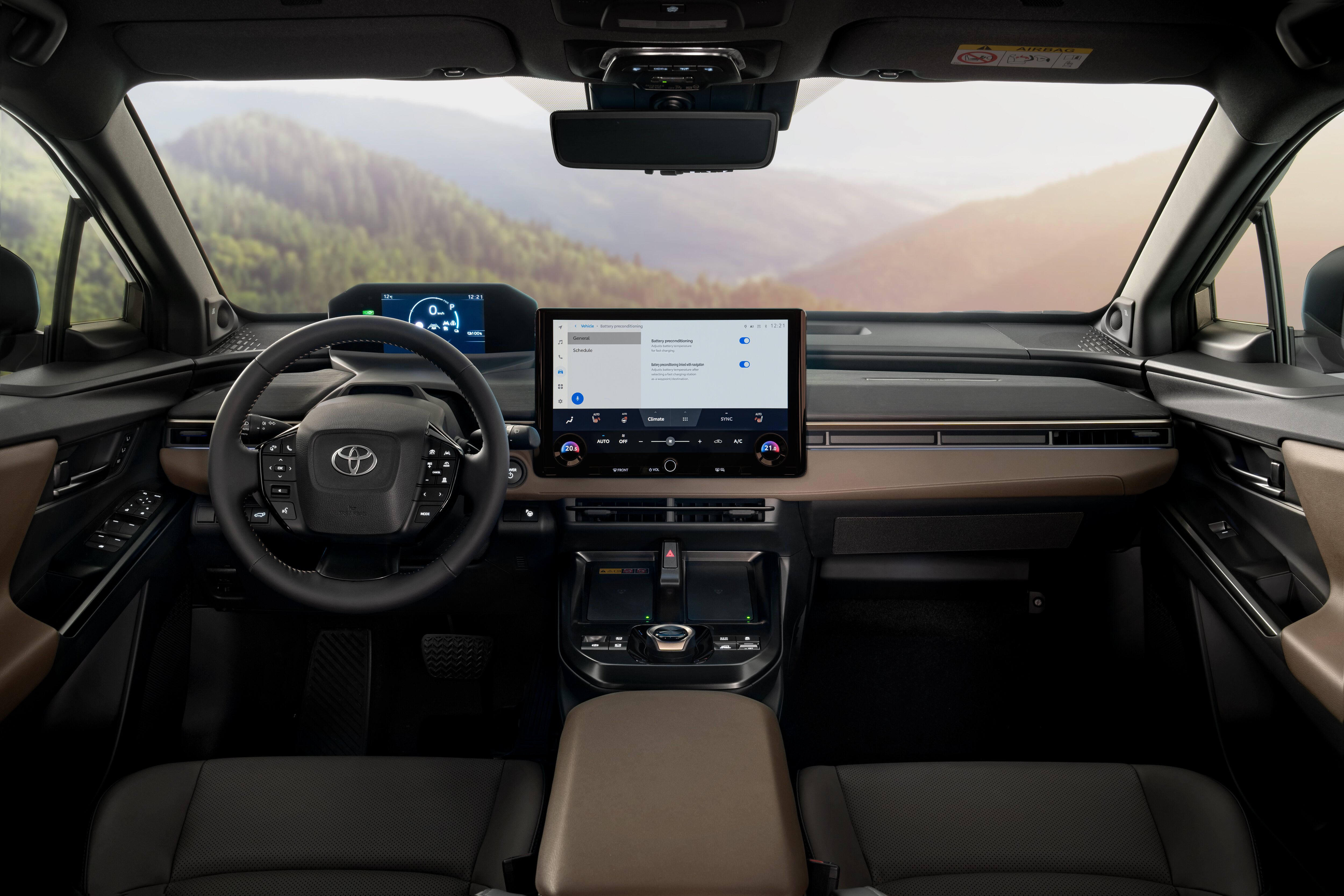 Interior del Toyota bZ4X Touring