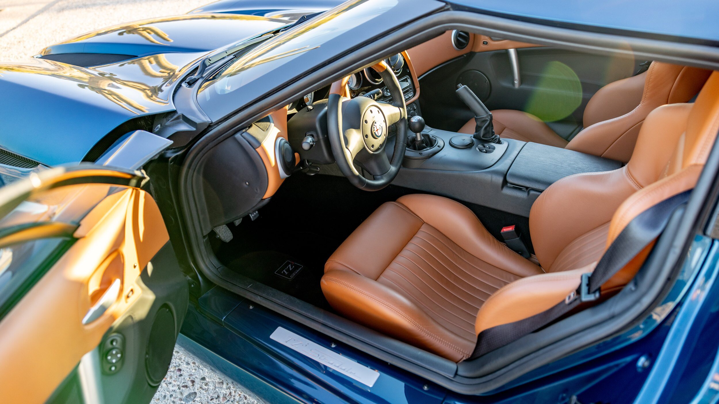 Interior de cuero del Alfa Romeo TZ3 Stradale
