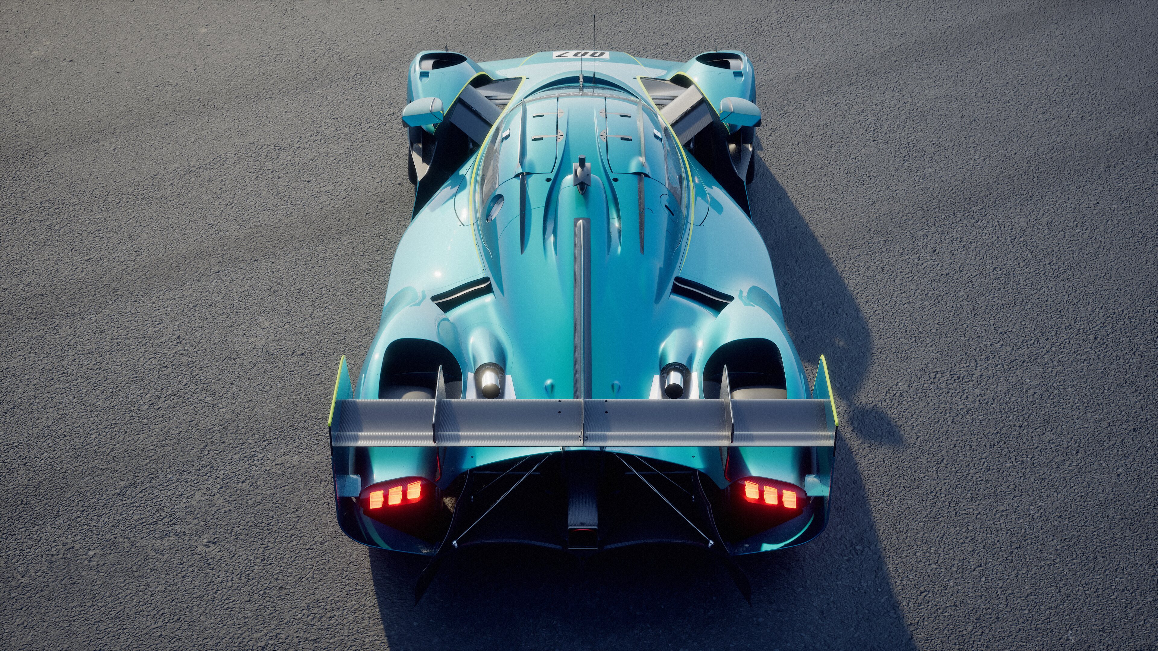 Vista superior del Aston Martin Valkyrie LM