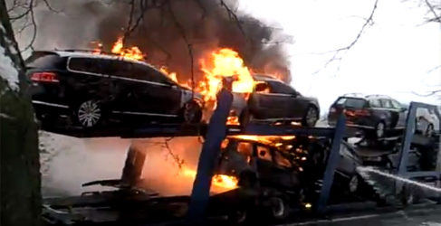 Incendio camión Volkswagen passat