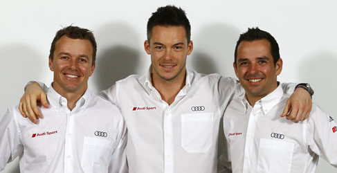 Marcel Fassler, Andre Lotterer y Benoit Treluyer