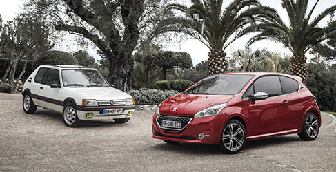 Peugeot 205 GTI y Peugeot 208 GTI
