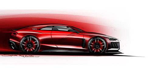 Boceto Audi Quattro Concept