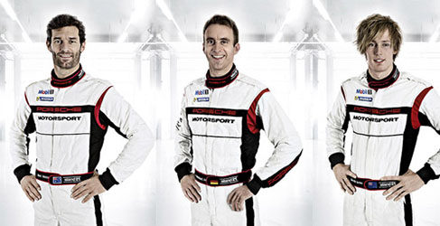 Mark Webber, Timo Bernhardt y Brendon Hartley