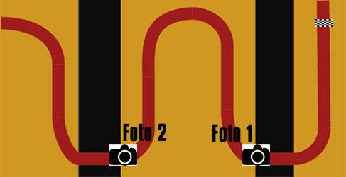 Esquema del final del tramo cronometrado