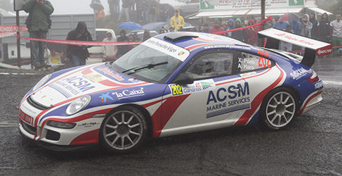 Xevi Pons en el Rally Islas Canarias del año pasado en su Porsche 911 GT3