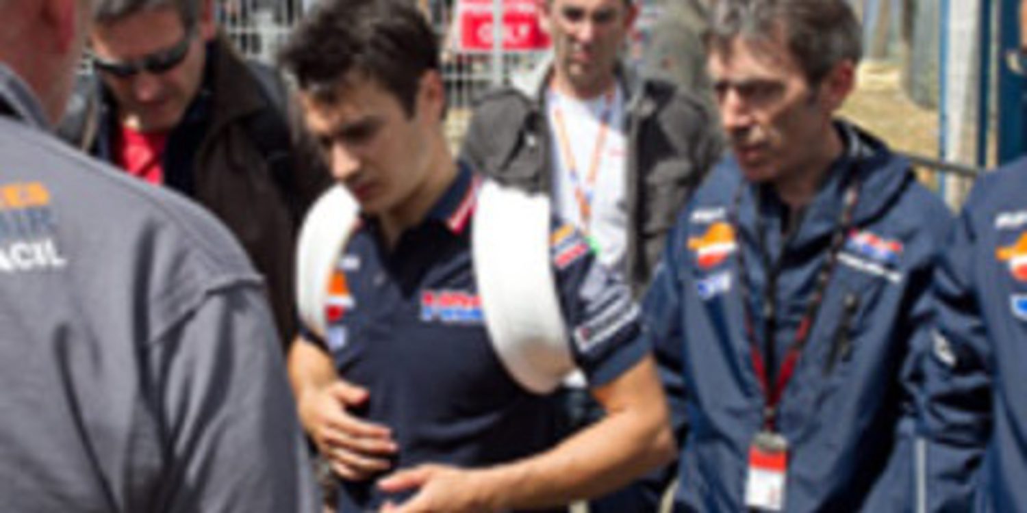 Pedrosa se fractura la clavícula y Simoncelli indigna a todo el paddock