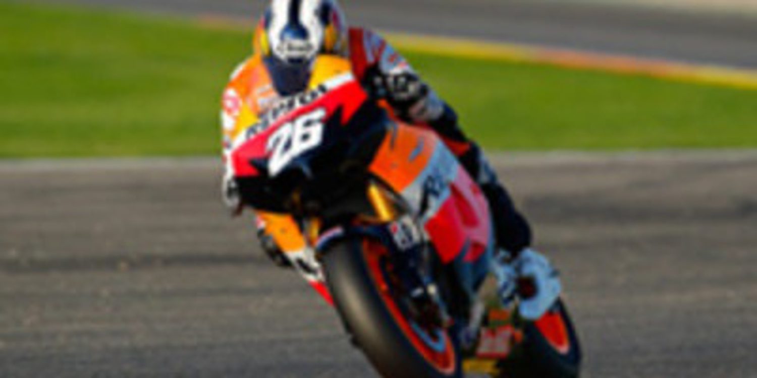 Dani Pedrosa marca el mejor crono en Valencia