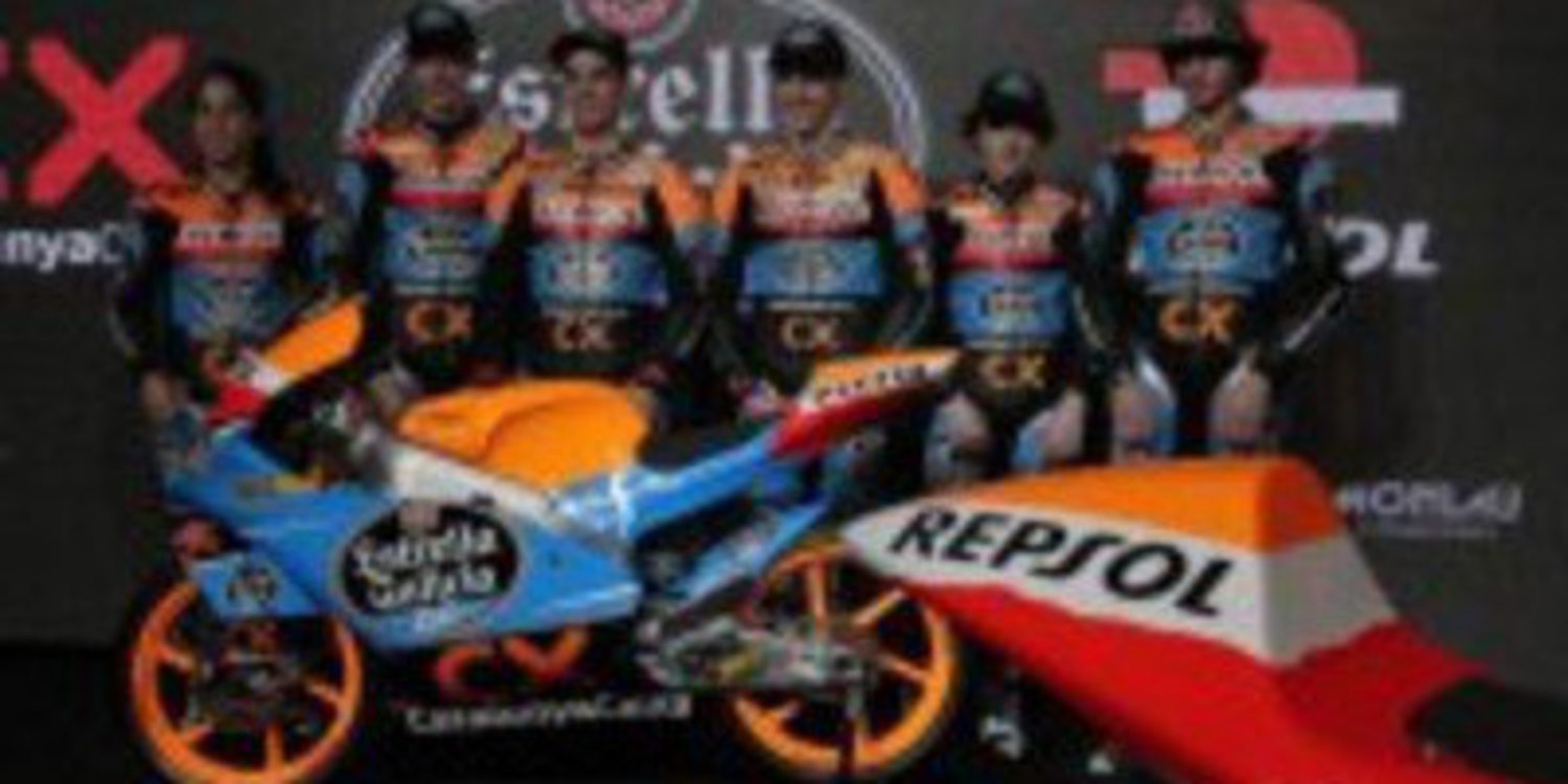 Alex Rins y Miguel Oliveira presentan el equipo Estrella Galicia 0,0 de Moto3