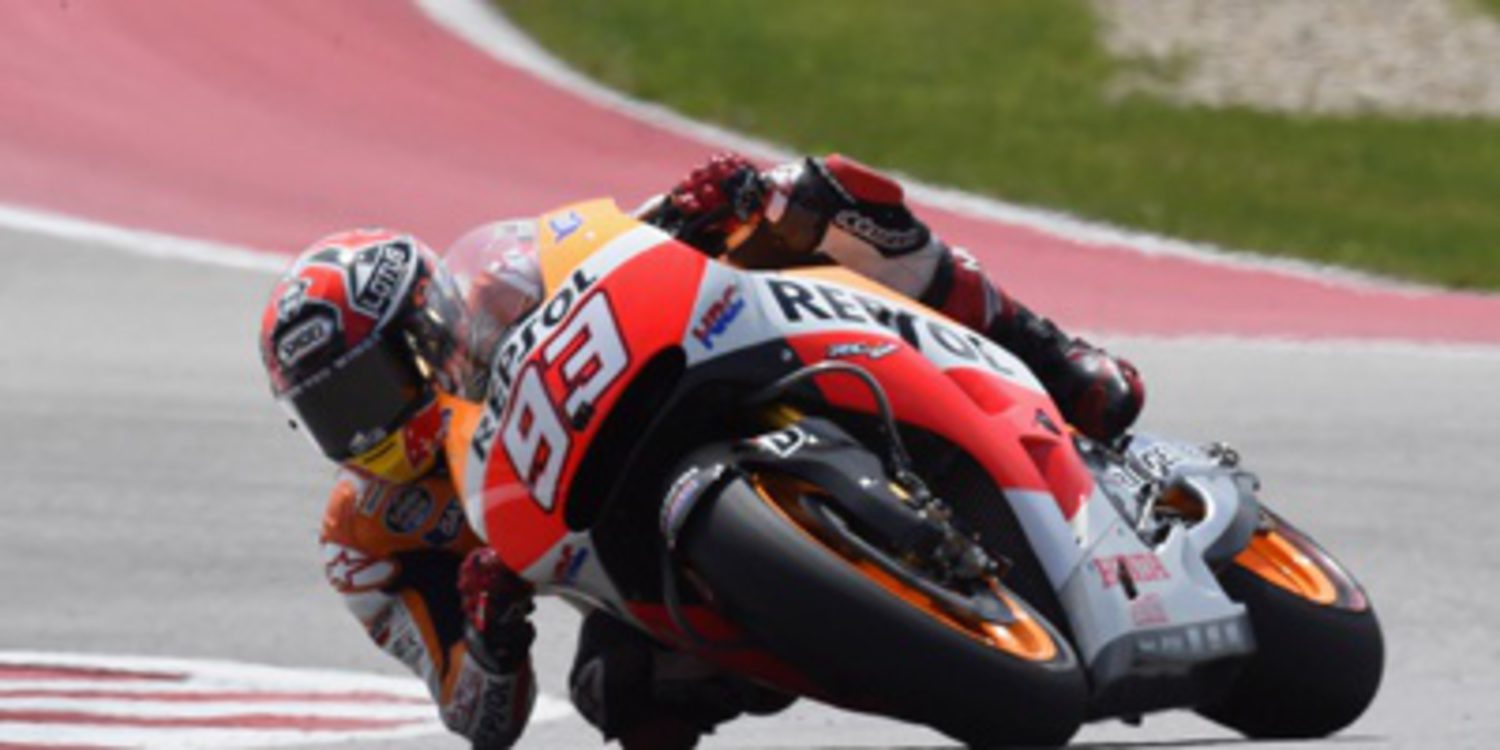 Marc Márquez da miedo desde los FP1 de MotoGP en Austin