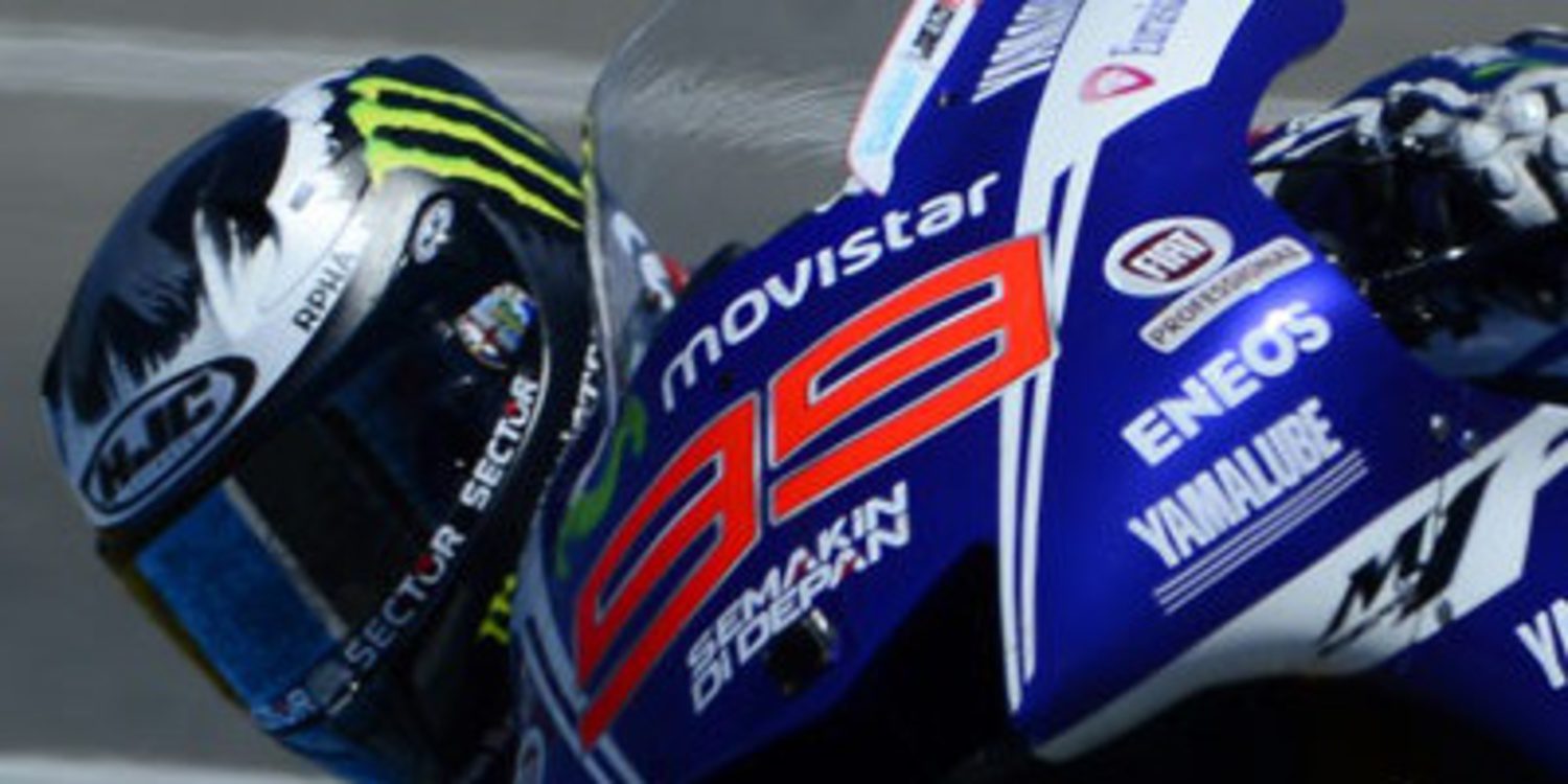 Jorge Lorenzo al mando del warm up de MotoGP en Jerez