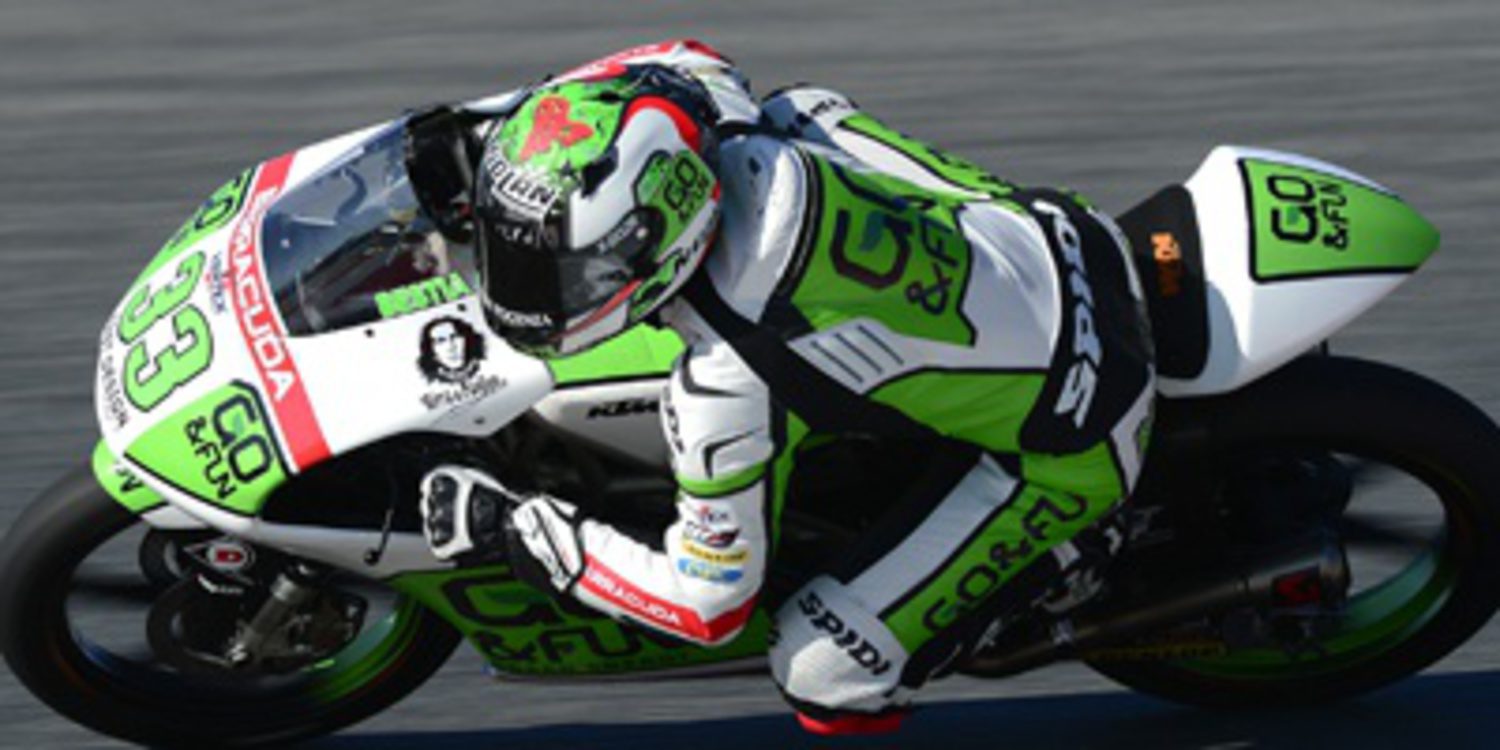 Enea Bastianini sorprende en el FP2 de Moto3 en Assen
