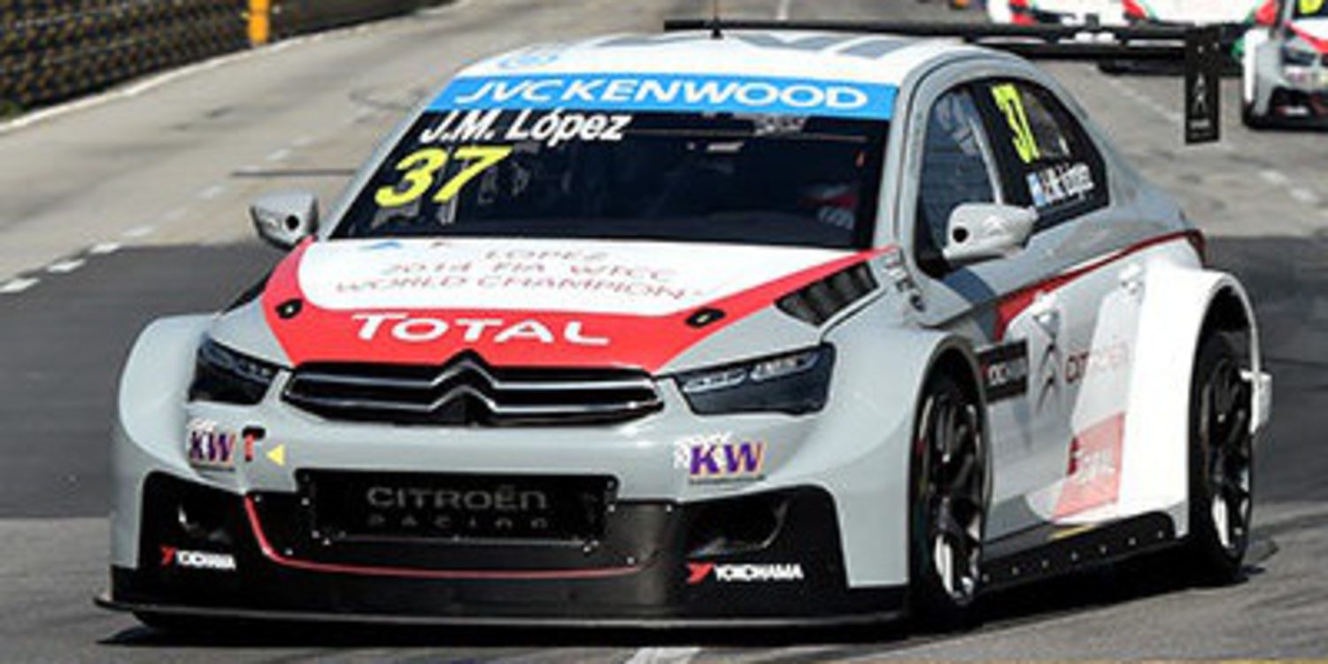 Cinco Citroën C-Elysée en la parrilla del WTCC 2015