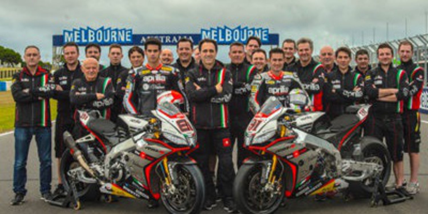 Presentación del equipo Aprilia Red Devils en Australia