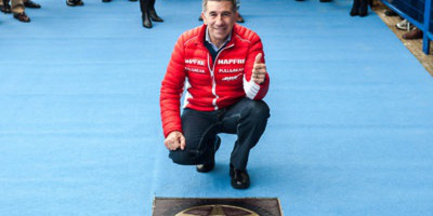 Jorge Martínez Aspar en el Paseo de la Fama de Jerez