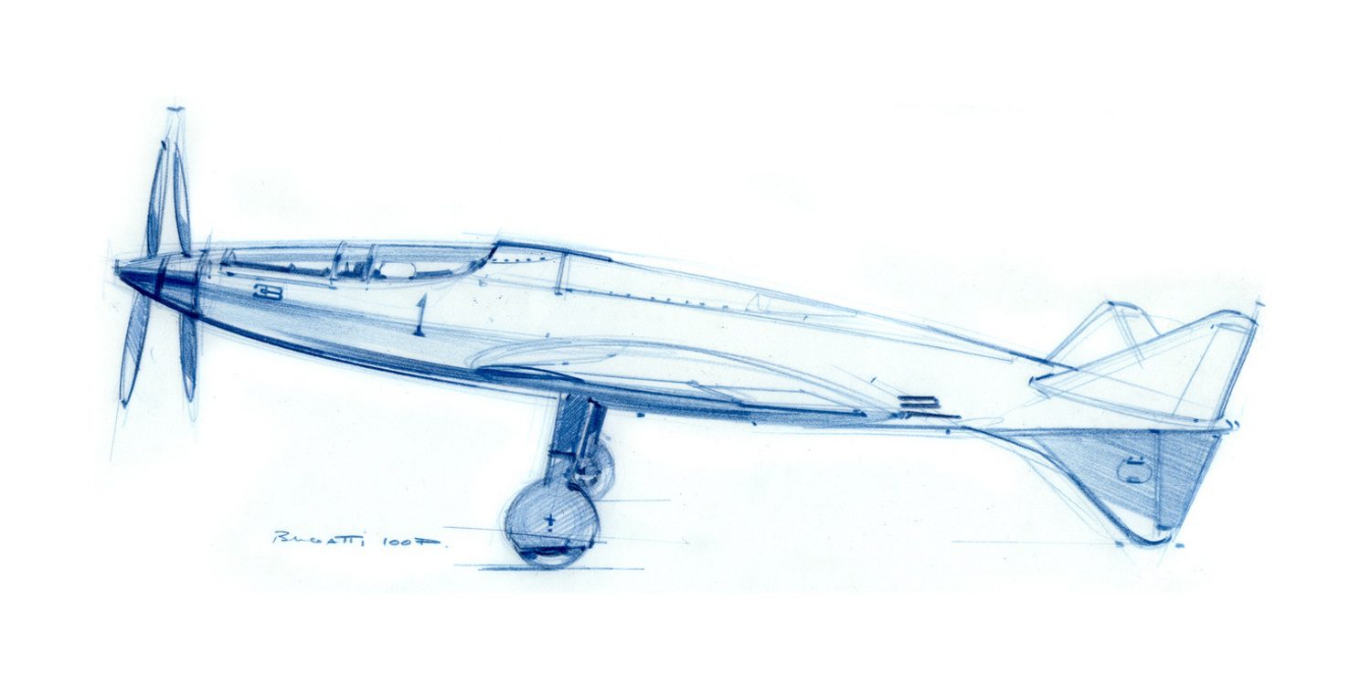 Primer vuelo del Bugatti 100P diseñado por Ettore Bugatti