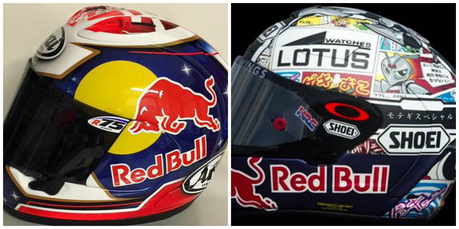 Cascos especiales de Marc Márquez y Dani Pedrosa