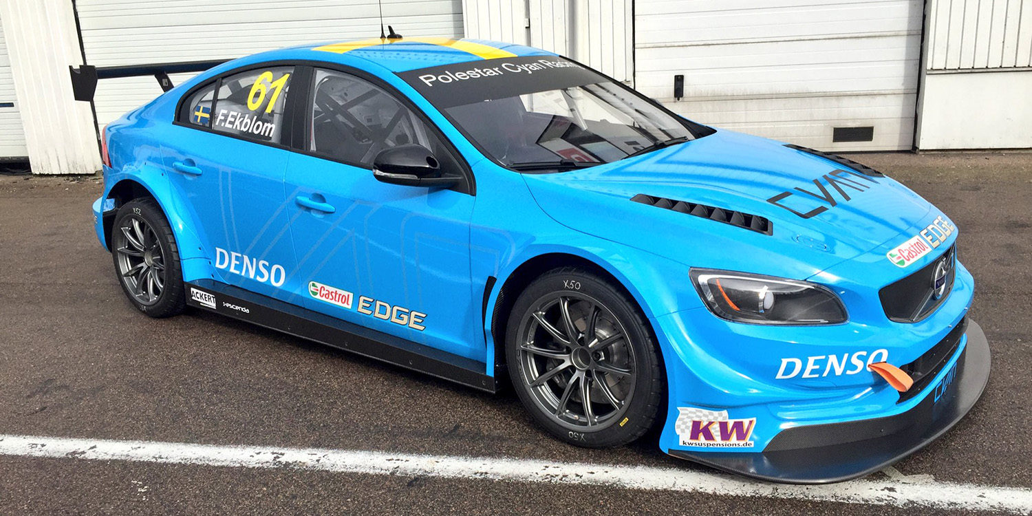 Fredrik Ekblom prueba el Volvo TC1 en Knustorp