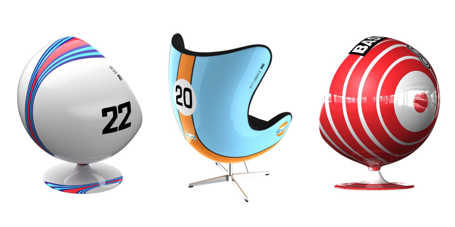 Mobiliario de diseño de inspiración racing