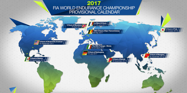 Calendario del Mundial de Resistencia 2017