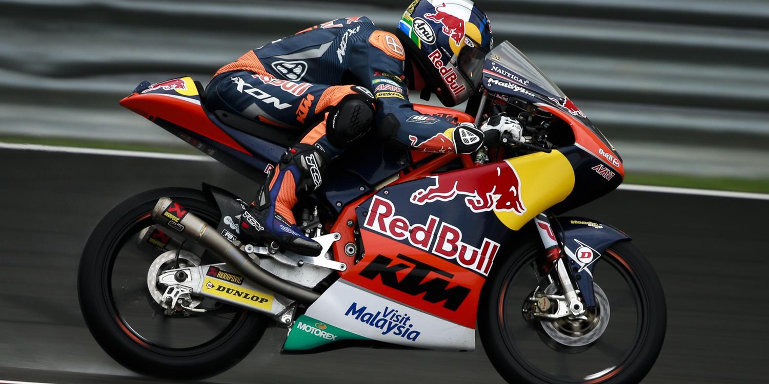 Moto3: Binder sobre mojado
