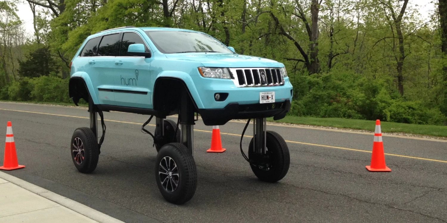 Le presento el Jeep Grand Cherokee Hum Rider que se eleva 3 metros de altura
