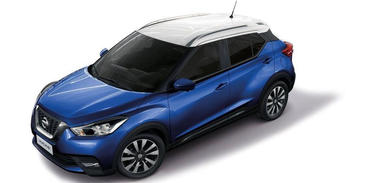 Nissan Kicks Fan Edition en hermoso azul con techo blanco