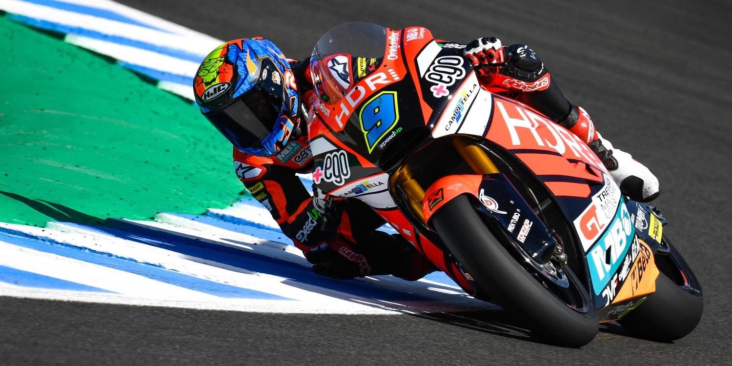 Jorge Navarro destaca en los libres de Moto2 en Jerez