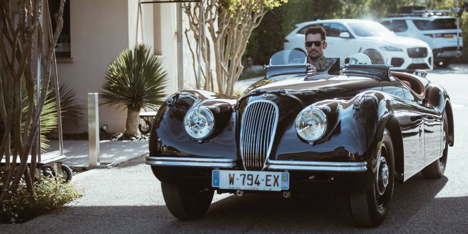 Jaguar XK120 Roadster del modelo David Gandy