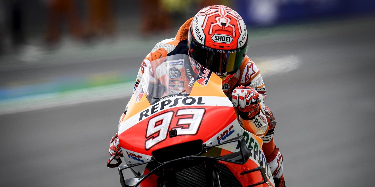 Marc Márquez es el más rápido en condiciones mixtas y se lleva la pole en Le Mans