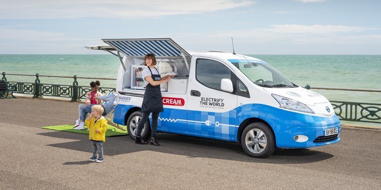 Esta es la furgoneta eléctrica de Nissan fabricada para vender helados