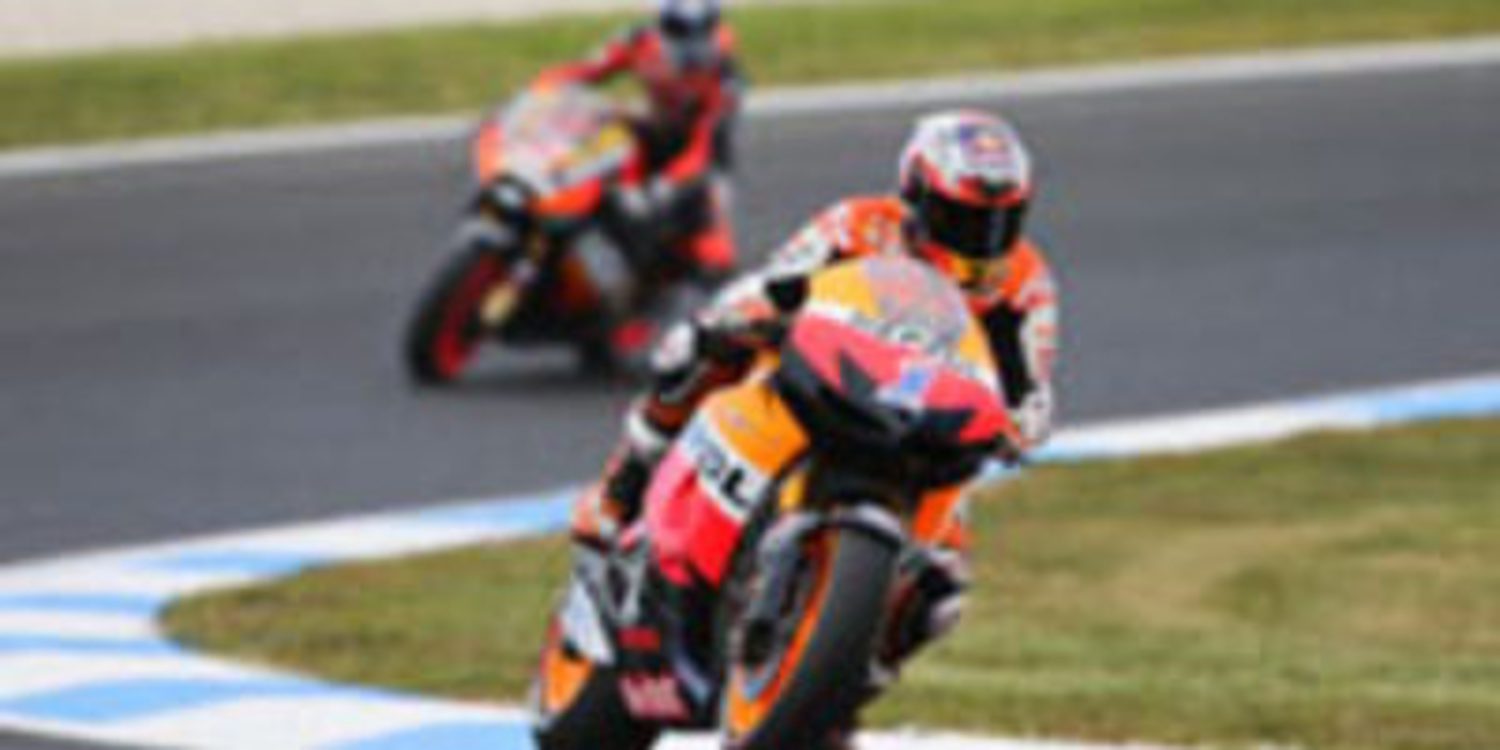 Triplete de Casey Stoner en los libres de MotoGP en Phillip Island