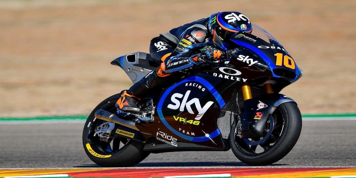 Luca Marini marca el mejor tiempo de los entrenamientos libres de Moto2