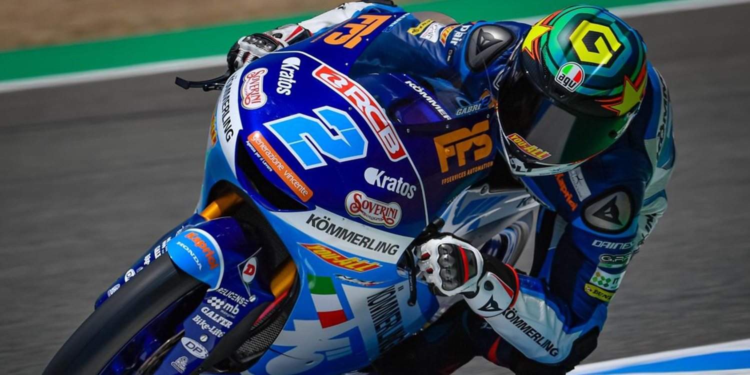 Gabriel Rodrigo lidera los libres de Moto3