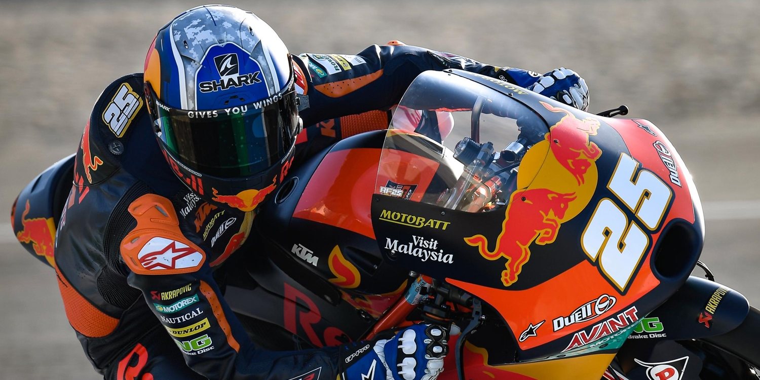 Raúl Fernández y Dominique Aegerter registran los mejores tiempos de Moto3 y MotoE