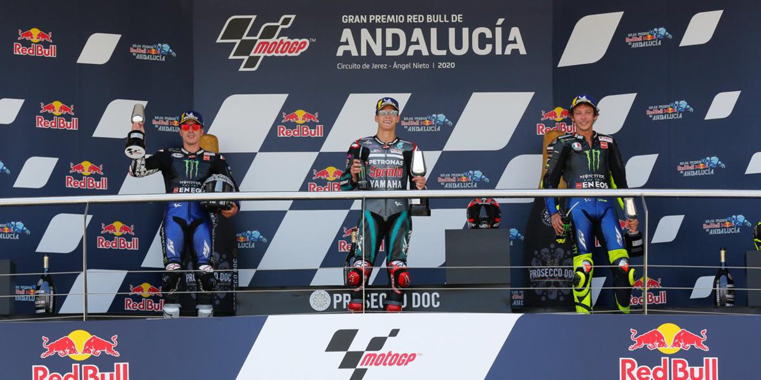 Yamaha celebra el triplete conseguido en el Gran Premio de Andalucía
